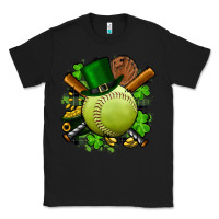 Black st.patrick's day softball Classic Tee - FaDigitalArtStudio