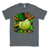 Charcoal Heather st.patrick's day softball Classic Tee - FaDigitalArtStudio