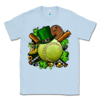 Dusty Blue st.patrick's day softball Classic Tee - FaDigitalArtStudio