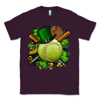 Plum st.patrick's day softball Classic Tee - FaDigitalArtStudio