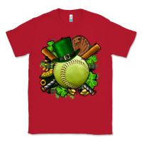 Red st.patrick's day softball Classic Tee - FaDigitalArtStudio