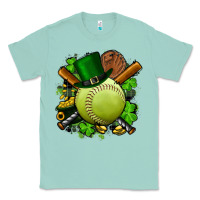 Seafoam st.patrick's day softball Classic Tee - FaDigitalArtStudio