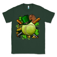 Sports Green st.patrick's day softball Classic Tee - FaDigitalArtStudio
