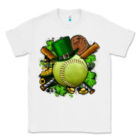 White st.patrick's day softball Classic Tee - FaDigitalArtStudio