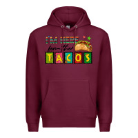 Burgundy I'm Here For The Tacos Premium Hoodie - texasbilliewilder