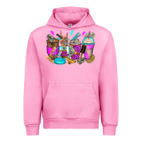 Fuchsia Pink hair hustler coffee cups Urban Hoodie - Zillion Design Studio