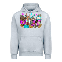Heather Grey hair hustler coffee cups Urban Hoodie - Zillion Design Studio