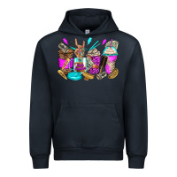 Navy hair hustler coffee cups Urban Hoodie - Zillion Design Studio