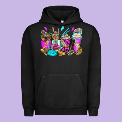 Hair Hustler Coffee Cups Urban Hoodie Designed By Zillion Design Studio