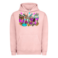 Pigment Salmon hair hustler coffee cups Urban Hoodie - Zillion Design Studio