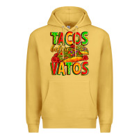 Antique Gold tacos before vatos Premium Hoodie - Zillion Design Studio