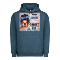 Pigment Midnight Navy never underestimate a woman who does all things th Urban Hoodie - texasbilliewilder