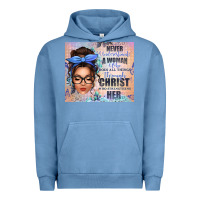 Pigment Pebble Blue never underestimate a woman who does all things th Urban Hoodie - texasbilliewilder