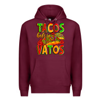 Burgundy tacos before vatos Premium Hoodie - Zillion Design Studio