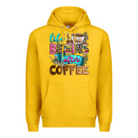 Lemon life begins after coffee Premium Hoodie - Zillion Design Studio