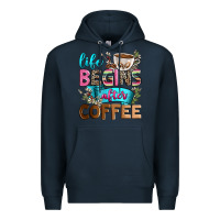 Navy life begins after coffee Premium Hoodie - Zillion Design Studio