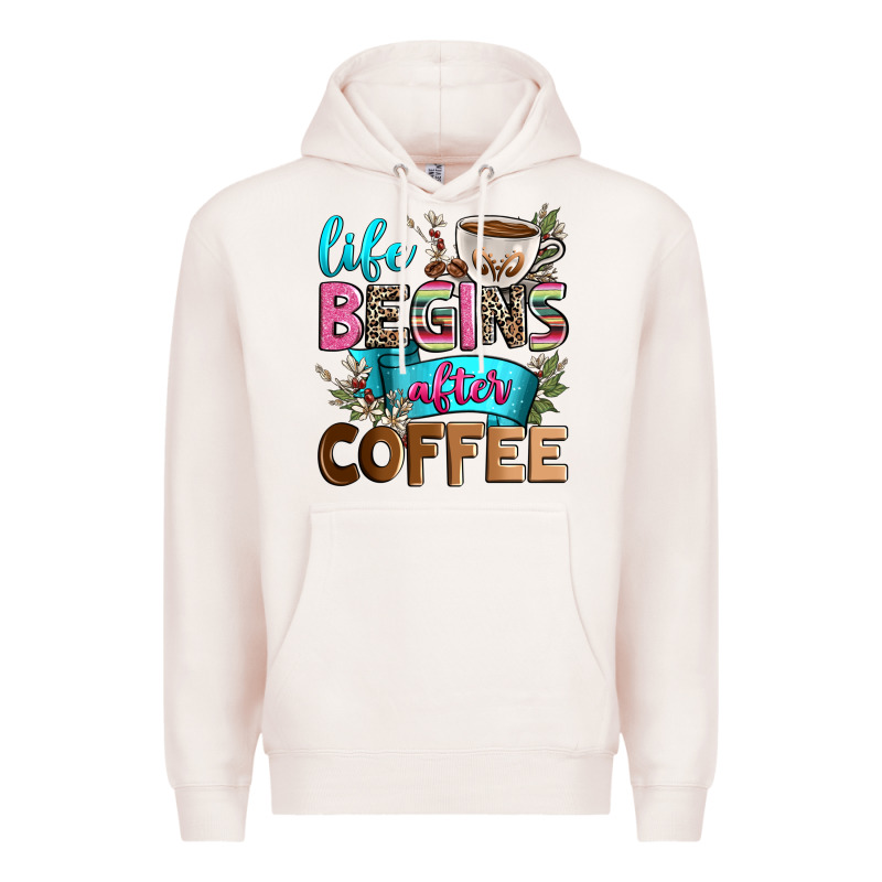 Life Begins After Coffee Premium Hoodie by Zillion Design Studio | Teevron