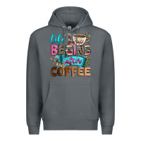 Rock life begins after coffee Premium Hoodie - Zillion Design Studio