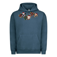 Pigment Midnight Navy hohoho christmas cows Urban Hoodie - RanaPortraitStore