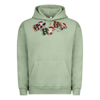 Pigment Oil Green hohoho christmas cows Urban Hoodie - RanaPortraitStore