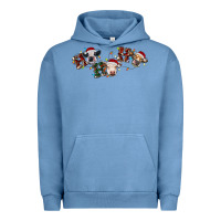 Pigment Pebble Blue hohoho christmas cows Urban Hoodie - RanaPortraitStore