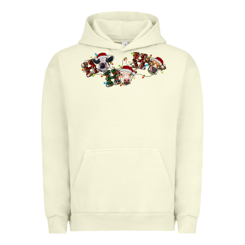 Hohoho Christmas Cows Urban Hoodie by RanaPortraitStore | Teevron