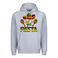 Heather Grey Let's Get Fiesta Premium Hoodie - texasbilliewilder