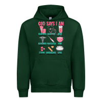 Forest Green god says i am Urban Hoodie - texasbilliewilder