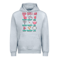 Heather Grey god says i am Urban Hoodie - texasbilliewilder