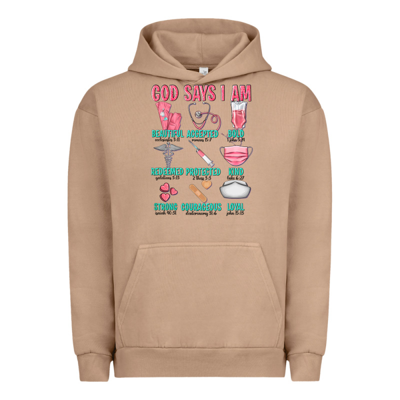 God Says I Am Urban Hoodie by texasbilliewilder | Teevron
