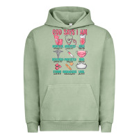 Pigment Oil Green god says i am Urban Hoodie - texasbilliewilder
