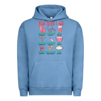 Pigment Pebble Blue god says i am Urban Hoodie - texasbilliewilder