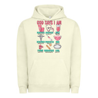 Pigment Pistachio god says i am Urban Hoodie - texasbilliewilder