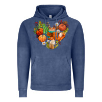 Vintage Denim pumpkin and latte with fall Vintage Hoodie - AdoDesignShop
