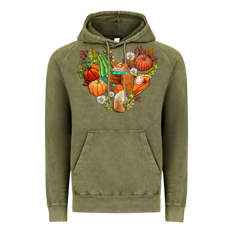 Pumpkin And Latte With Fall Vintage Hoodie by AdoDesignShop | Teevron