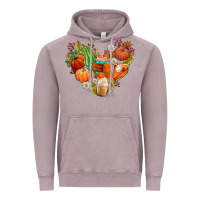 Vintage Zinc pumpkin and latte with fall Vintage Hoodie - AdoDesignShop