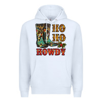 White christmas cowboy boots ho ho howdy Premium Hoodie - RanaPortraitStore