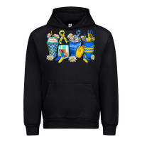 Black down syndrome coffee cups Urban Hoodie - Zillion Design Studio