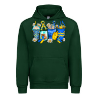 Forest Green down syndrome coffee cups Urban Hoodie - Zillion Design Studio