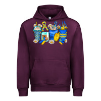 Mauve Wine down syndrome coffee cups Urban Hoodie - Zillion Design Studio