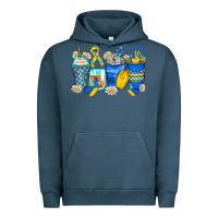 Pigment Midnight Navy down syndrome coffee cups Urban Hoodie - Zillion Design Studio