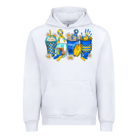 White down syndrome coffee cups Urban Hoodie - Zillion Design Studio