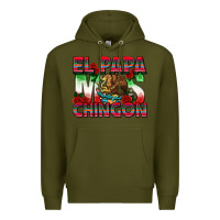 Army Green El Papa Mas Chingon Premium Hoodie - texasbilliewilder