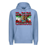 Colony Blue El Papa Mas Chingon Premium Hoodie - texasbilliewilder