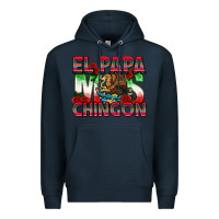 Navy El Papa Mas Chingon Premium Hoodie - texasbilliewilder