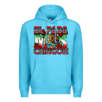 Ocean Blue El Papa Mas Chingon Premium Hoodie - texasbilliewilder