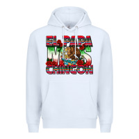 White El Papa Mas Chingon Premium Hoodie - texasbilliewilder