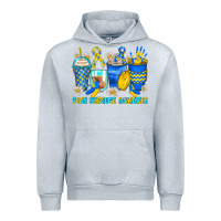 Heather Grey down syndrome coffee cups Urban Hoodie - Zillion Design Studio