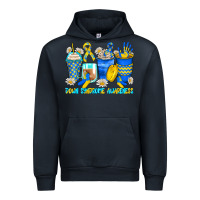 Navy down syndrome coffee cups Urban Hoodie - Zillion Design Studio