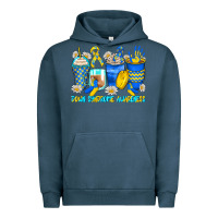 Pigment Midnight Navy down syndrome coffee cups Urban Hoodie - Zillion Design Studio